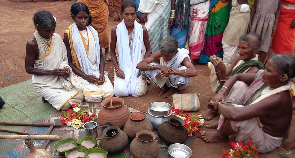 Dongria women at a seed festival.